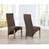 henley cinnamon fabric dining chairs pair