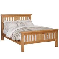 Heaton Wooden King Size Bed In Solid Oak
