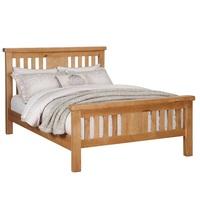 Heaton Wooden Double Bed In Solid Oak