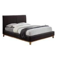 Helsinki Faux Leather Bed Frame Double Brown