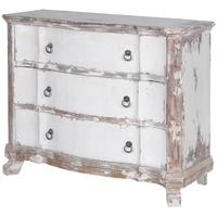 Heritage Distressed White 3 Chest of Drawer