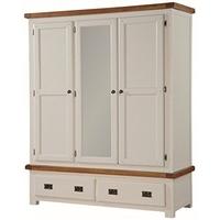 heritage stone painted 3 door wardrobe