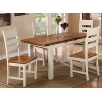 heritage stone painted 4ft butterfly dining set with 4 chairs