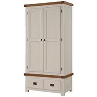 heritage stone painted 2 door wardrobe