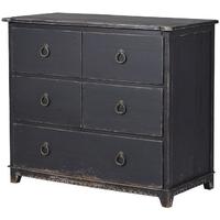 Heritage Distressed Black 5 Chest of Drawer