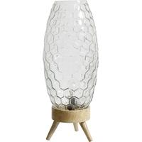 Hexagon Clear Glass Table Lamp