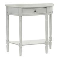 heritage single drawer console table grey