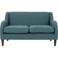helena 2 seater sofa textured weave teal