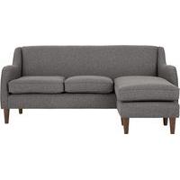 helena large corner sofa textured weave smoke grey