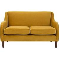 helena 2 seater sofa plush turmeric velvet