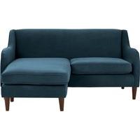 helena corner sofa plush teal velvet