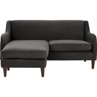 Helena Corner Sofa, Plush Asphalt Velvet