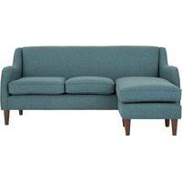 Helena Large Corner Sofa, Textured Weave Teal