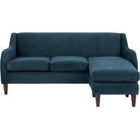 Helena Large Corner Sofa, Plush Teal Velvet