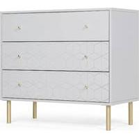 hedra chest of drawers grey and brass