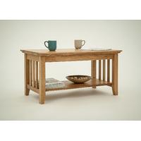 Hereford Rustic Oak Coffee Table with Shelf