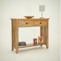 hereford rustic oak hall table