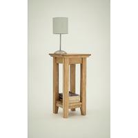 Hereford Rustic Oak Tall Lamp Table