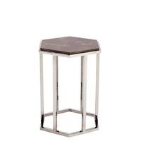 Hexagonal Marble Accent Table, Amani Dark