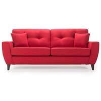 Hepburn Fabric 3 Seater Sofa Red