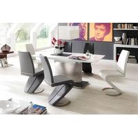Helio High Gloss 6 Seater Dining Table And Dining Chairs