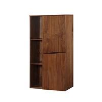 Heyford Wooden Bookcase In Walnut With 2 Doors