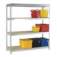 HEAVY DUTY GALVANISED - CHIPBOARD SHELVES UNIT - HEIGHT MM 2000 SHELF SIZE 1800 X 450 NO. SH