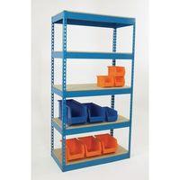 HEAVY DUTY CHIPBOARD SHELVING 5 SHELF LEVELS (BRICOFORTE 180 X 90 X 45)