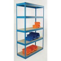 HEAVY DUTY CHIPBOARD SHELVING 5 SHELF LEVELS (BRICOFORTE 200*120*45)