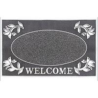 heavy duty rubber pin silver welcome door mat with pile centre outdoor ...