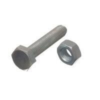 Hex Bolt Set Screw 8.8 Grade Steel M10 X 50MM + Nuts Bzp ( pack 50 )