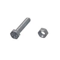 hex bolt set screw 48 grade steel m5 x 25mm nuts bzp pack 100 