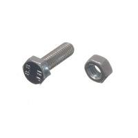 Hex Bolt Set Screw 8.8 Grade Steel M6 X 20MM + Nuts Bzp ( pack 100 )