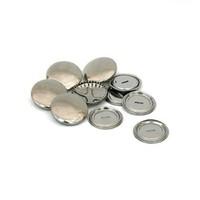 Hemline PB473.38 Brass Metal Self Cover Button Snap On Back Plate 38mm 100 sets