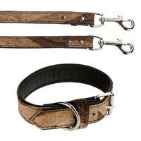 Heim Cork & Leather Tiger Dog Collar & Lead Set - Set 2