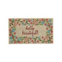 Hello Beautiful! Glitter Door Mat