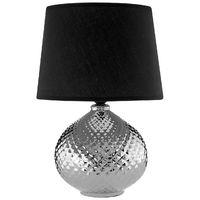 Hetty Table Lamp Ceramic Silver Black Shade