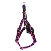 Hem & Boo Paws and Bones Harness, 1-inch, Pink