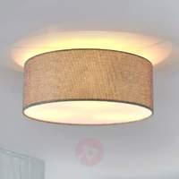 Henrika ceiling light made from grey fabric
