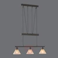 Height-adjustable hanging light Zug, 3-bulb