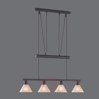 Height-adjustable hanging light Zug, 4-bulb