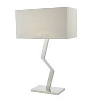HEB4250 Hebden Table Lamp With Ivory Faux Silk Shade
