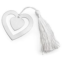 Heart-Shaped Bookmark with Elegant Silk Tassel