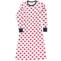 heart print womens nightdress pink quality kids boys girls