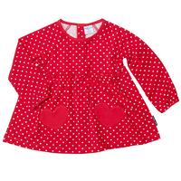 heart pocket baby smock red quality kids boys girls