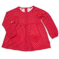 Heart Pocket Girls Smock - Red quality kids boys girls