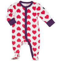 Heart Print Newborn Baby Sleepsuit - Red quality kids boys girls