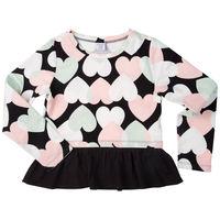 Heart Print Kids Sweatshirt Top - Multi-coloured quality kids boys girls