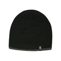 Heat Holders contrast trim rib knit thermal winter beanie hat - Black