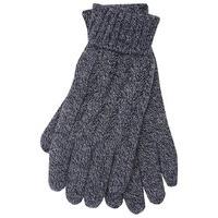 Heat Holders Ladies Cable Knit Winter Cosy Soft Thermal Gloves - Navy